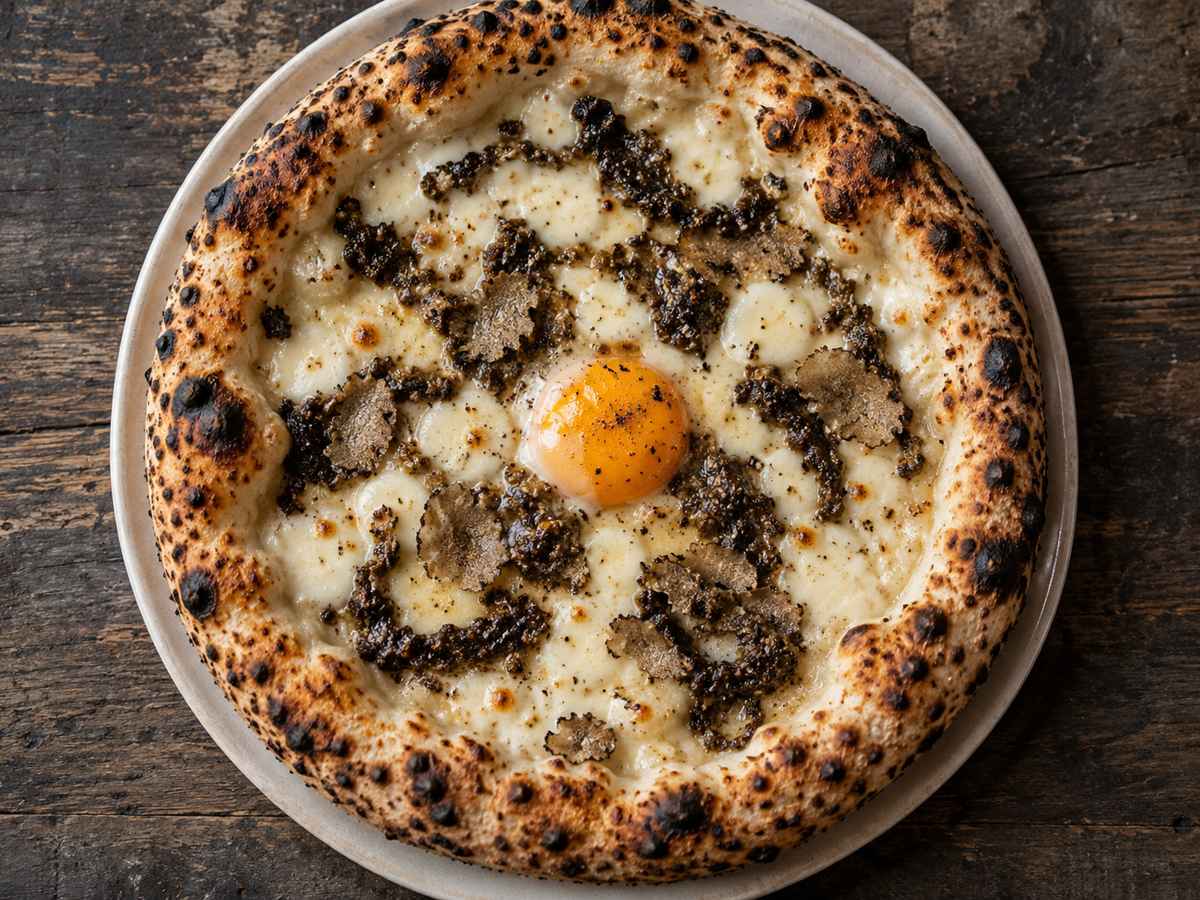 Tartufo — Smetana, mocarela, tartufova pasta, jajce